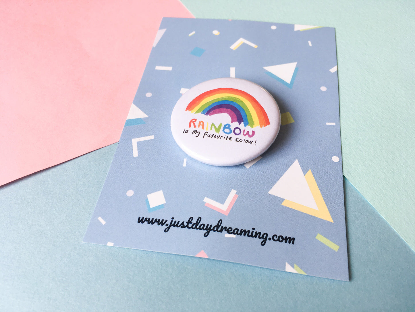 Rainbow Badge, Motivational Pin, Positivity Gift