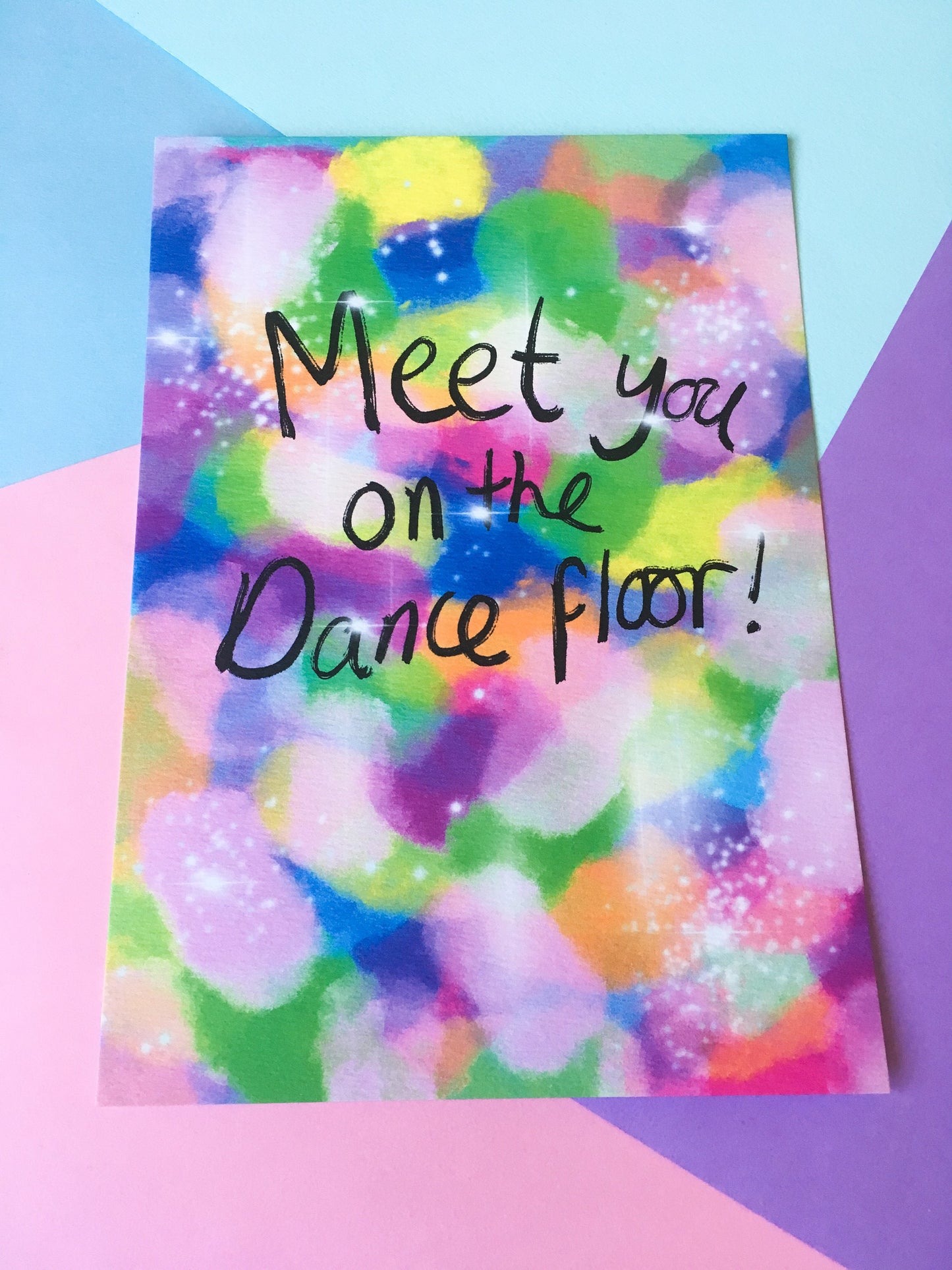 Meet You on the Dance Floor, Disco Lights A5 Print