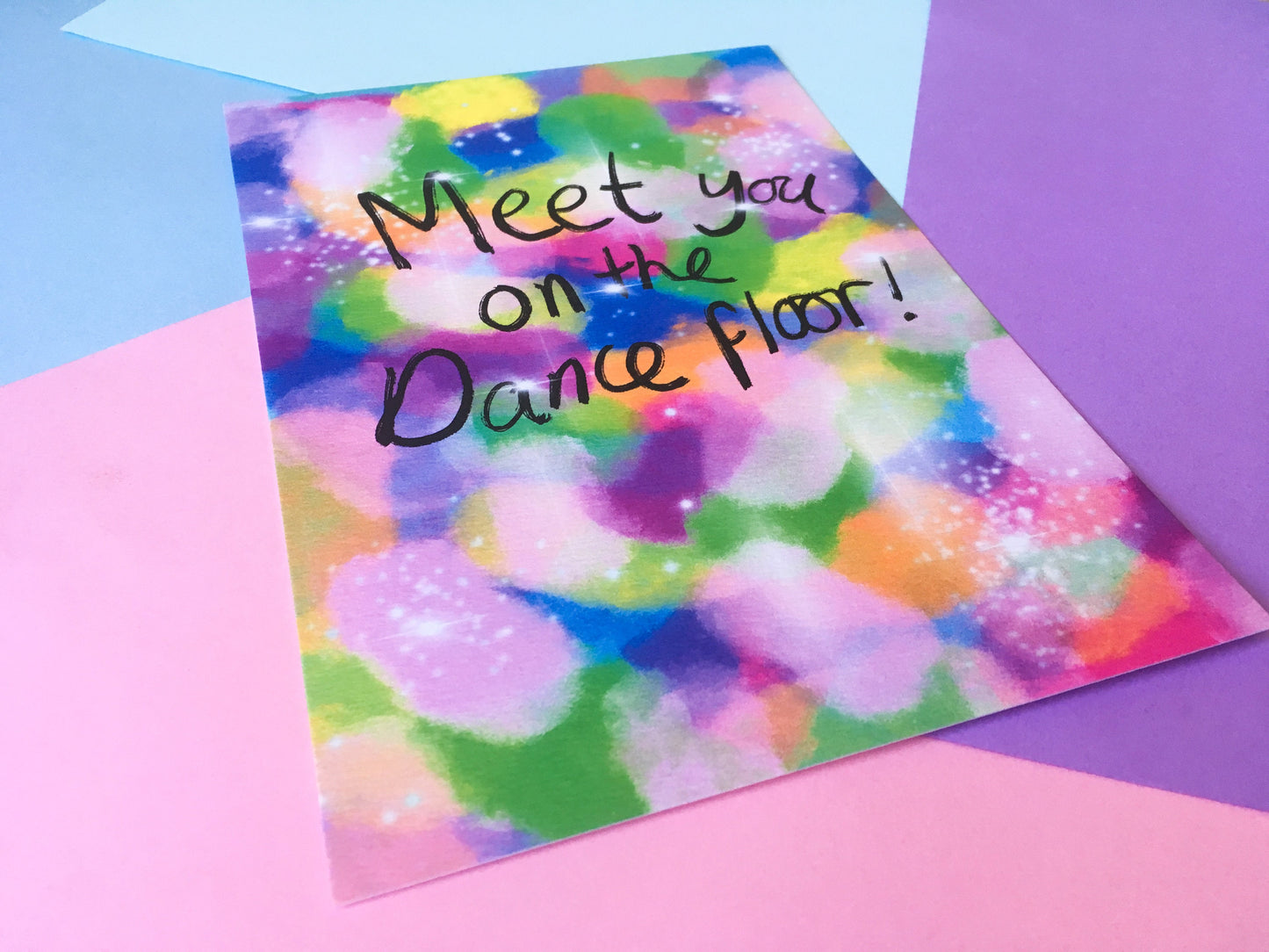 Meet You on the Dance Floor, Disco Lights A5 Print