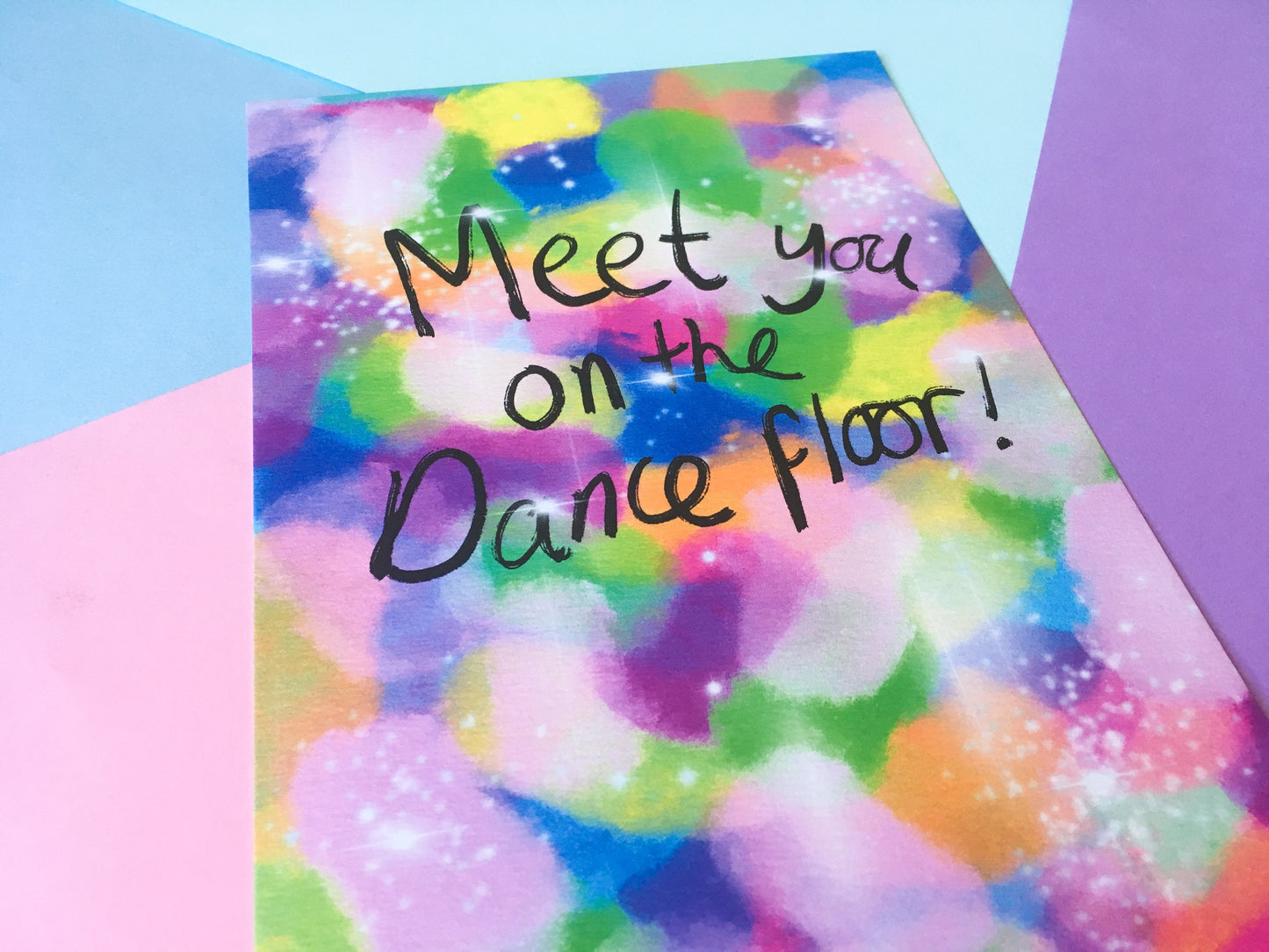 Meet You on the Dance Floor, Disco Lights A5 Print
