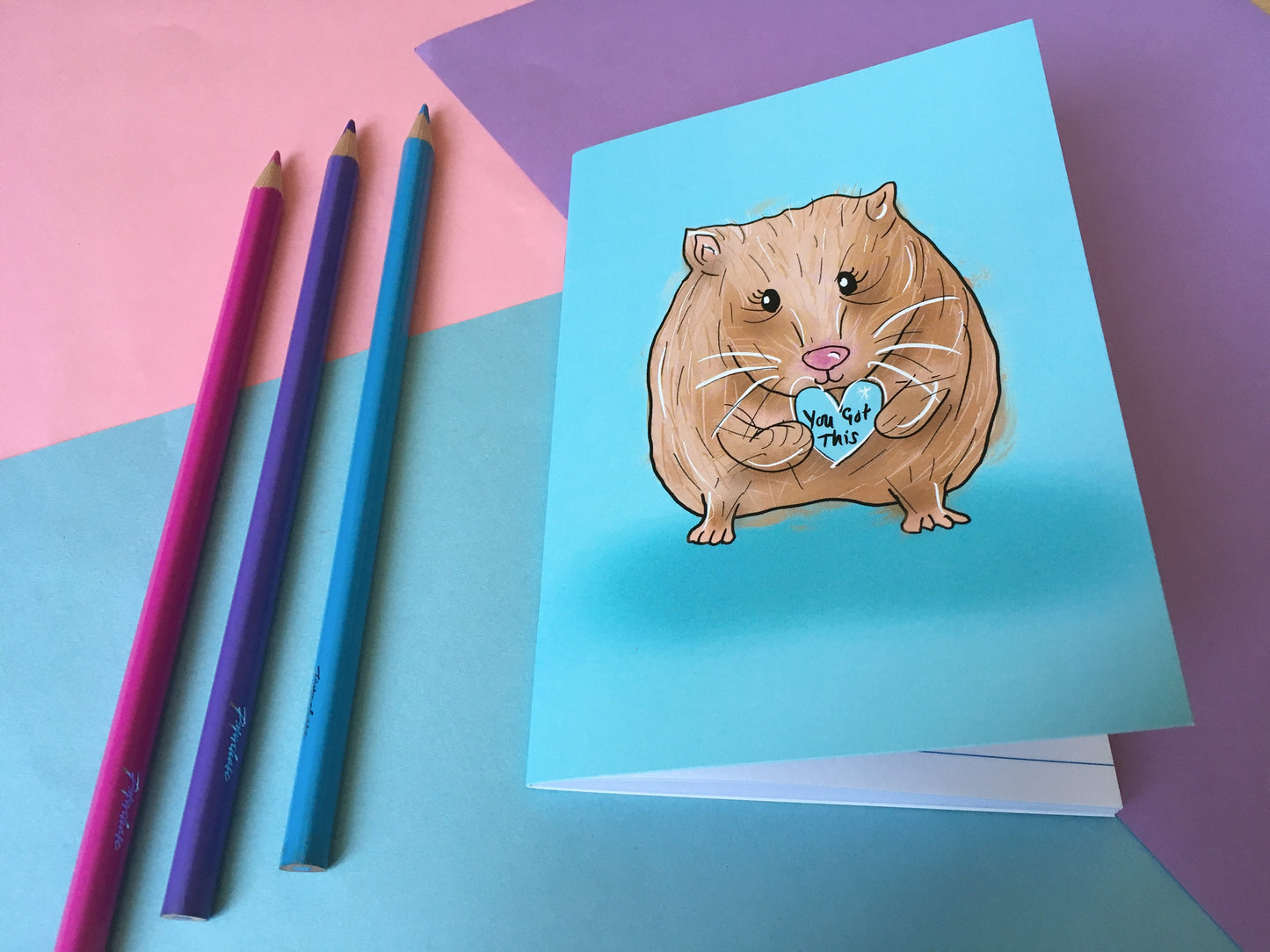 You Got This, Motivational Hamster A6 Notebook