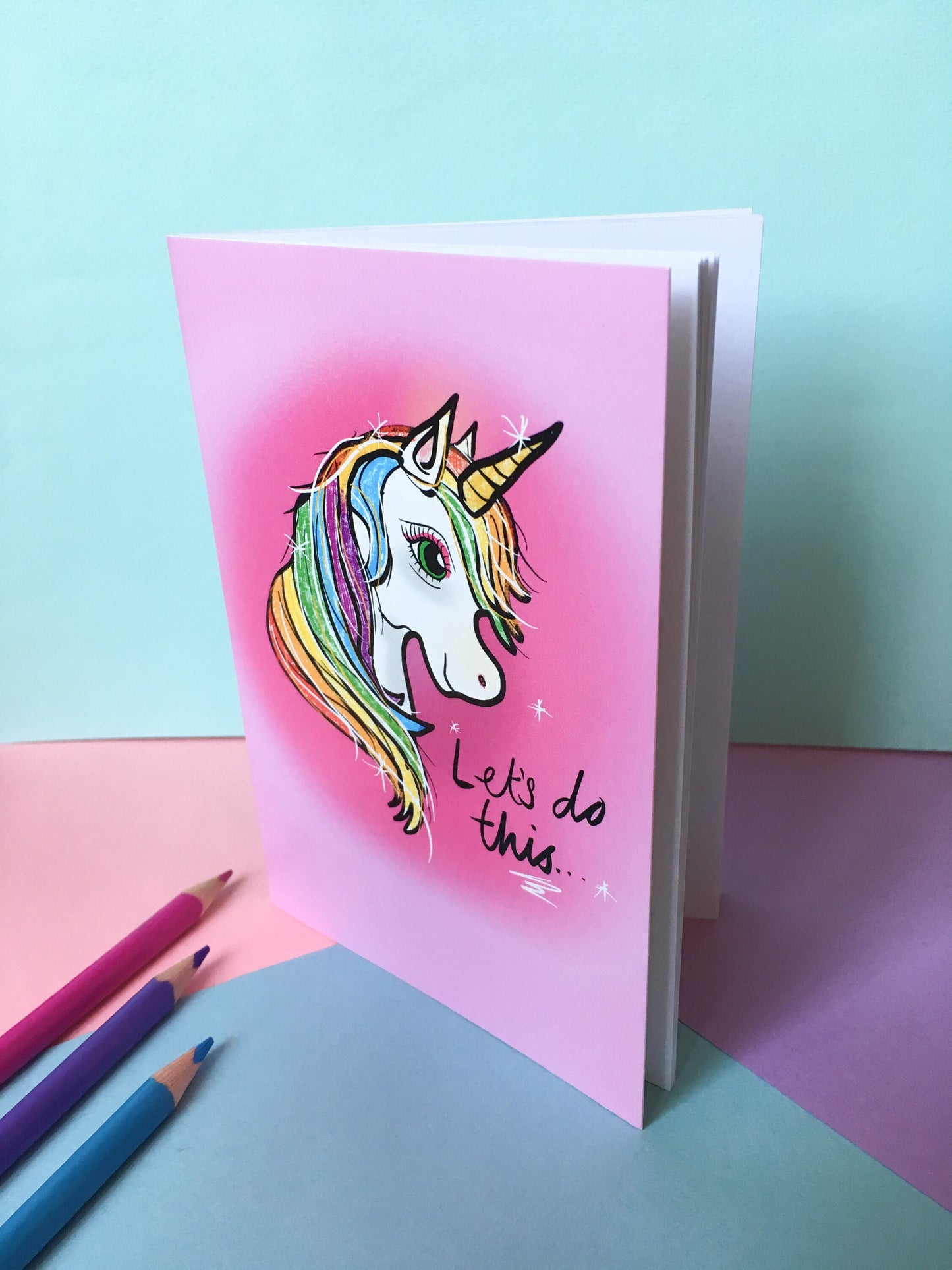 Unicorn Pink Pocket Notebook, Stay Magical