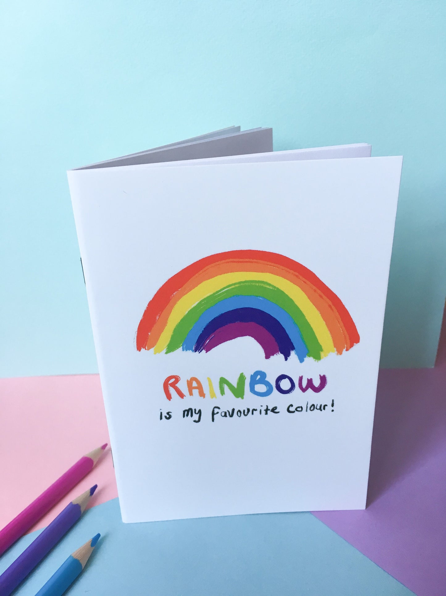 Rainbow is my Favourite Colour, A6 Motivation Notebook