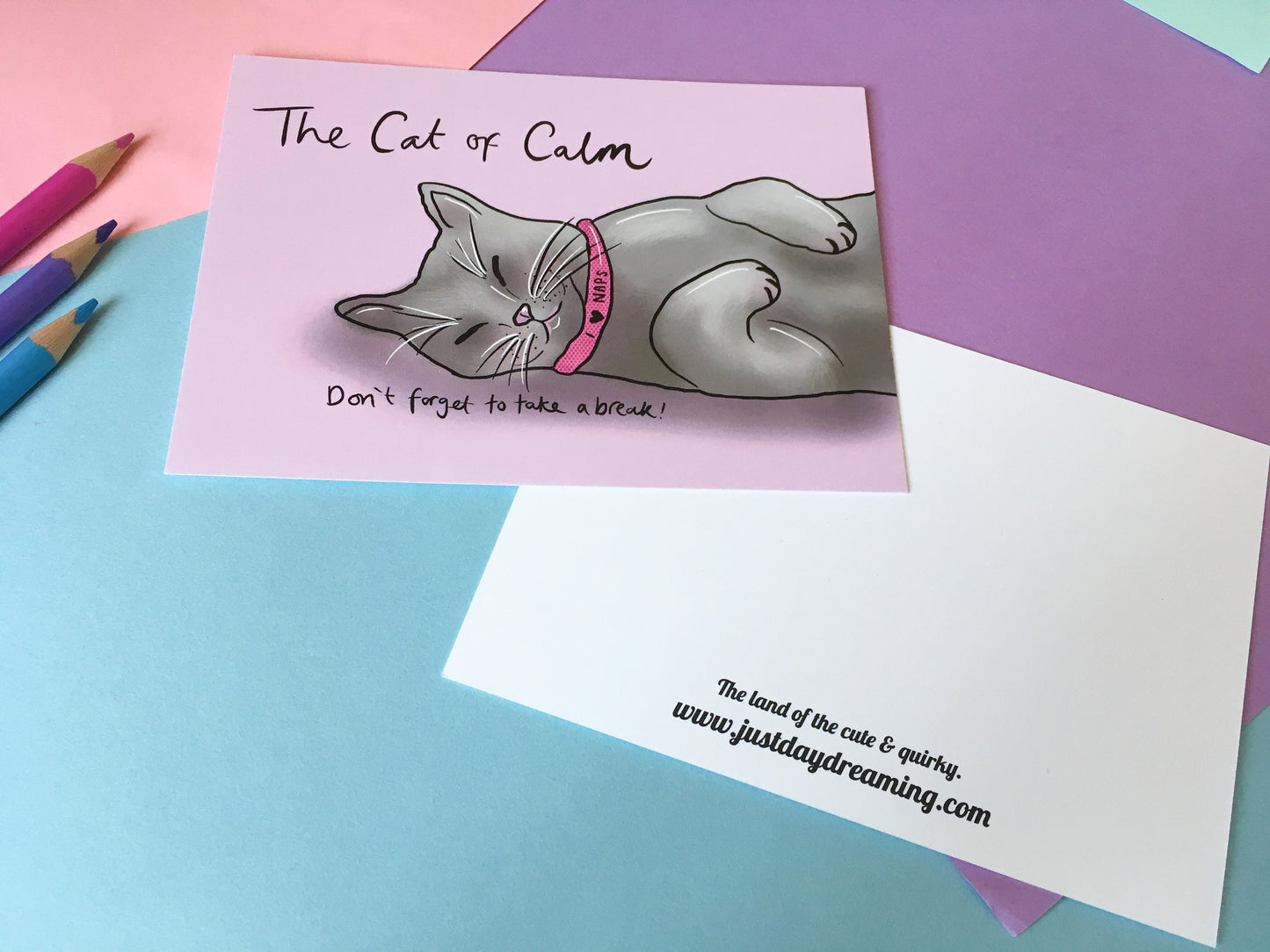 The Cat of Calm A6 Motivational Postcard
