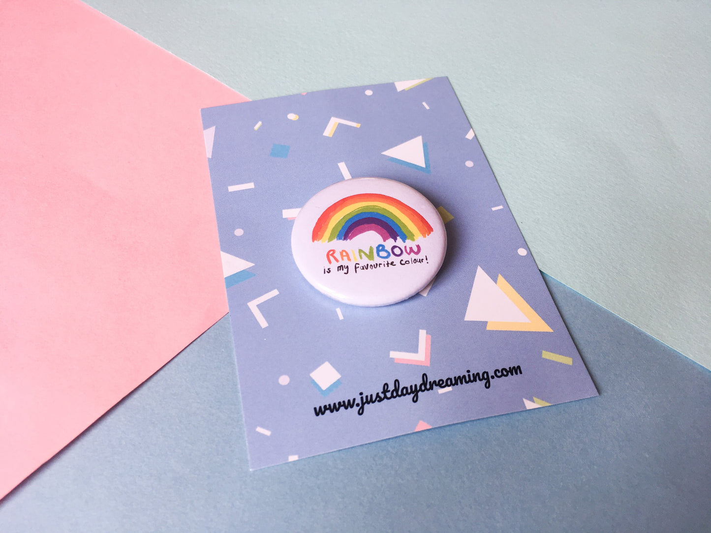 Rainbow Badge, Motivational Pin, Positivity Gift
