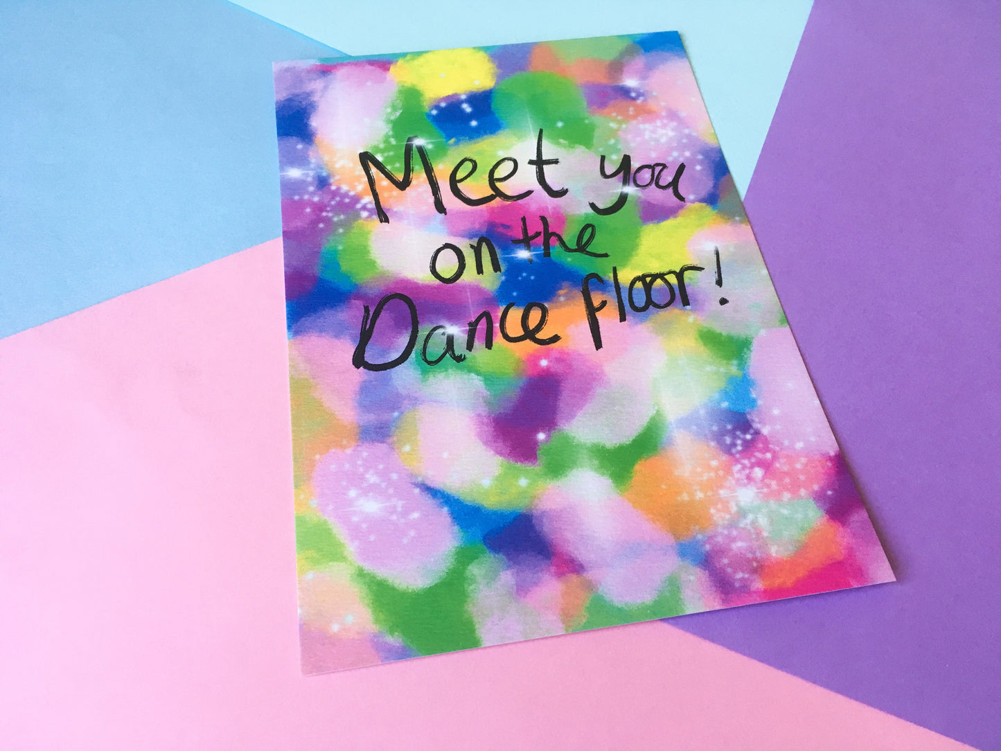 Meet You on the Dance Floor, Disco Lights A5 Print