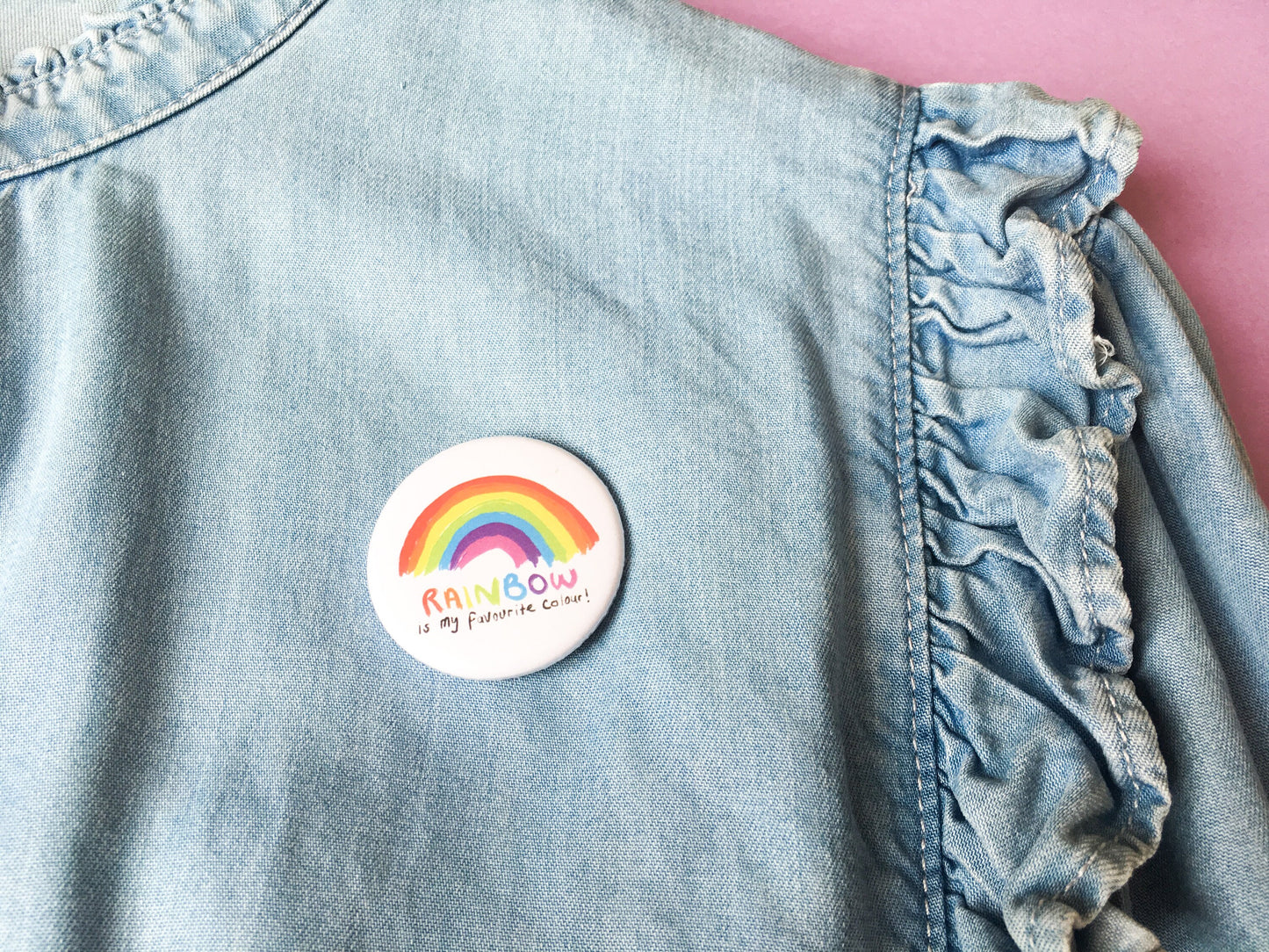 Rainbow Badge, Motivational Pin, Positivity Gift