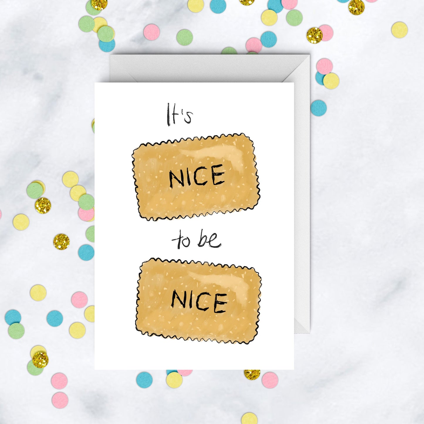 It's Nice to be Nice, Kindness Quote, Thank You Card