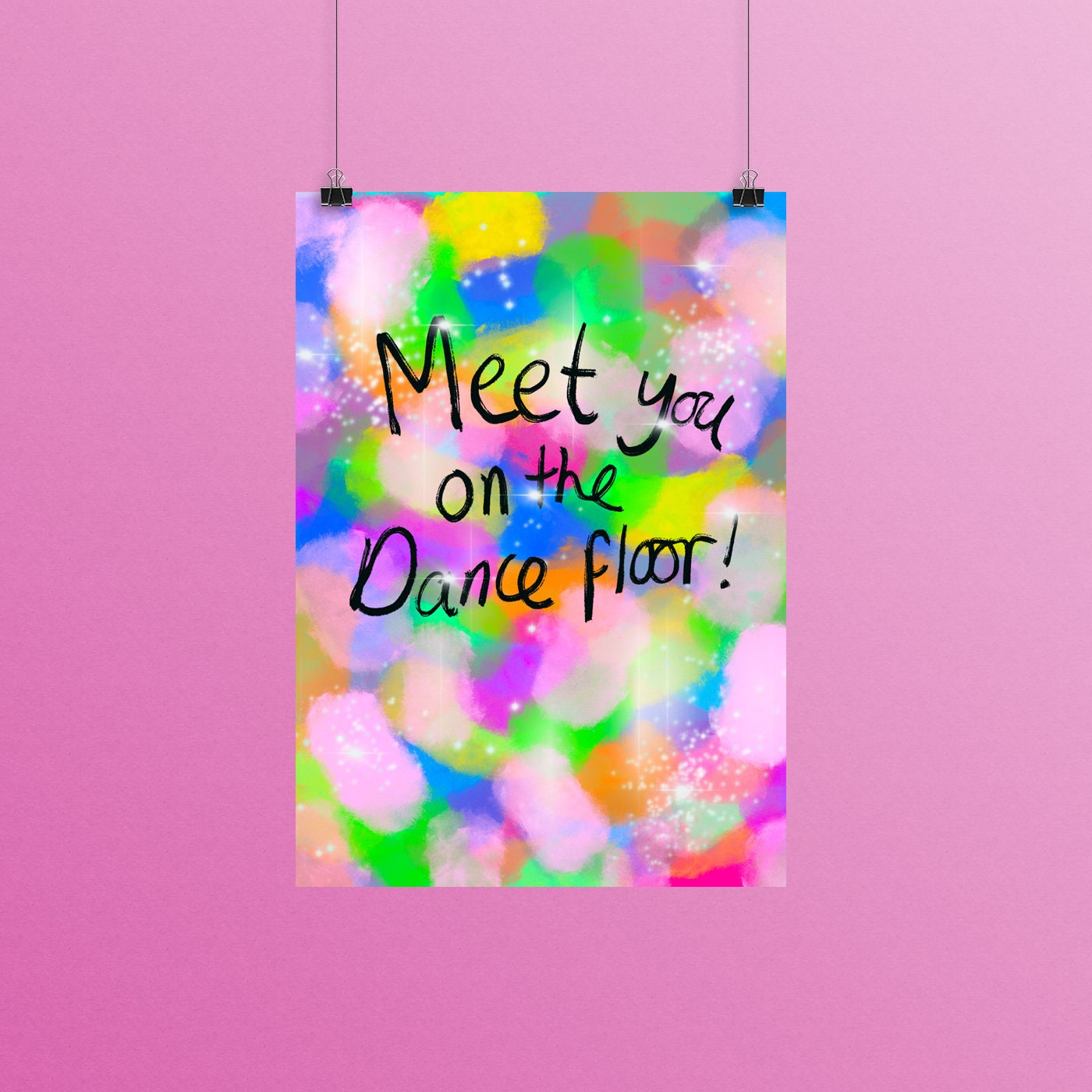Meet You on the Dance Floor, Disco Lights A5 Print