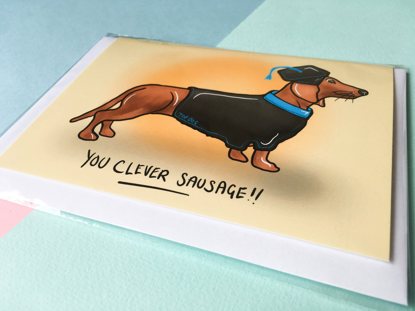 Cute Graduation Card, You Clever Sausage Dog Card, Dachshund Lover