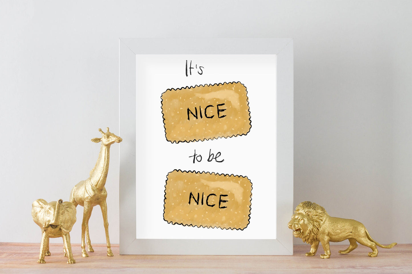 It's Nice to be Nice A4 Print, Kindness Quote