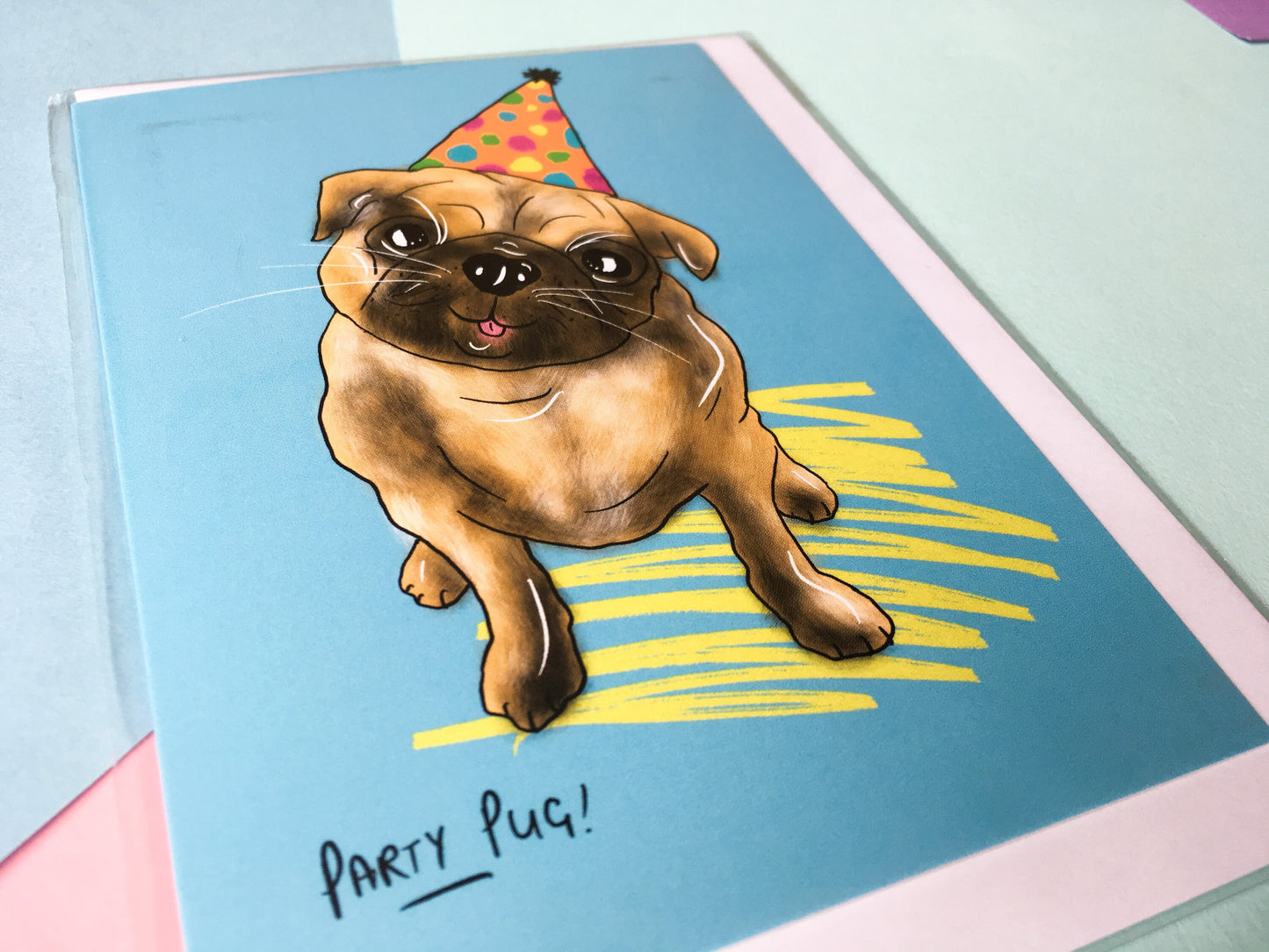 Party Pug, Dog Birthday Card