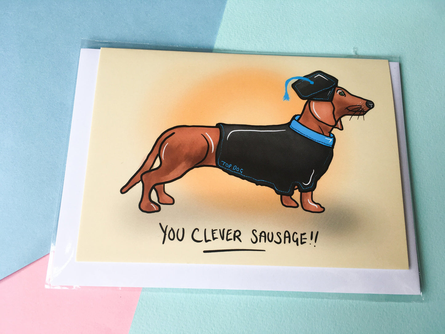 Cute Graduation Card, You Clever Sausage Dog Card, Dachshund Lover