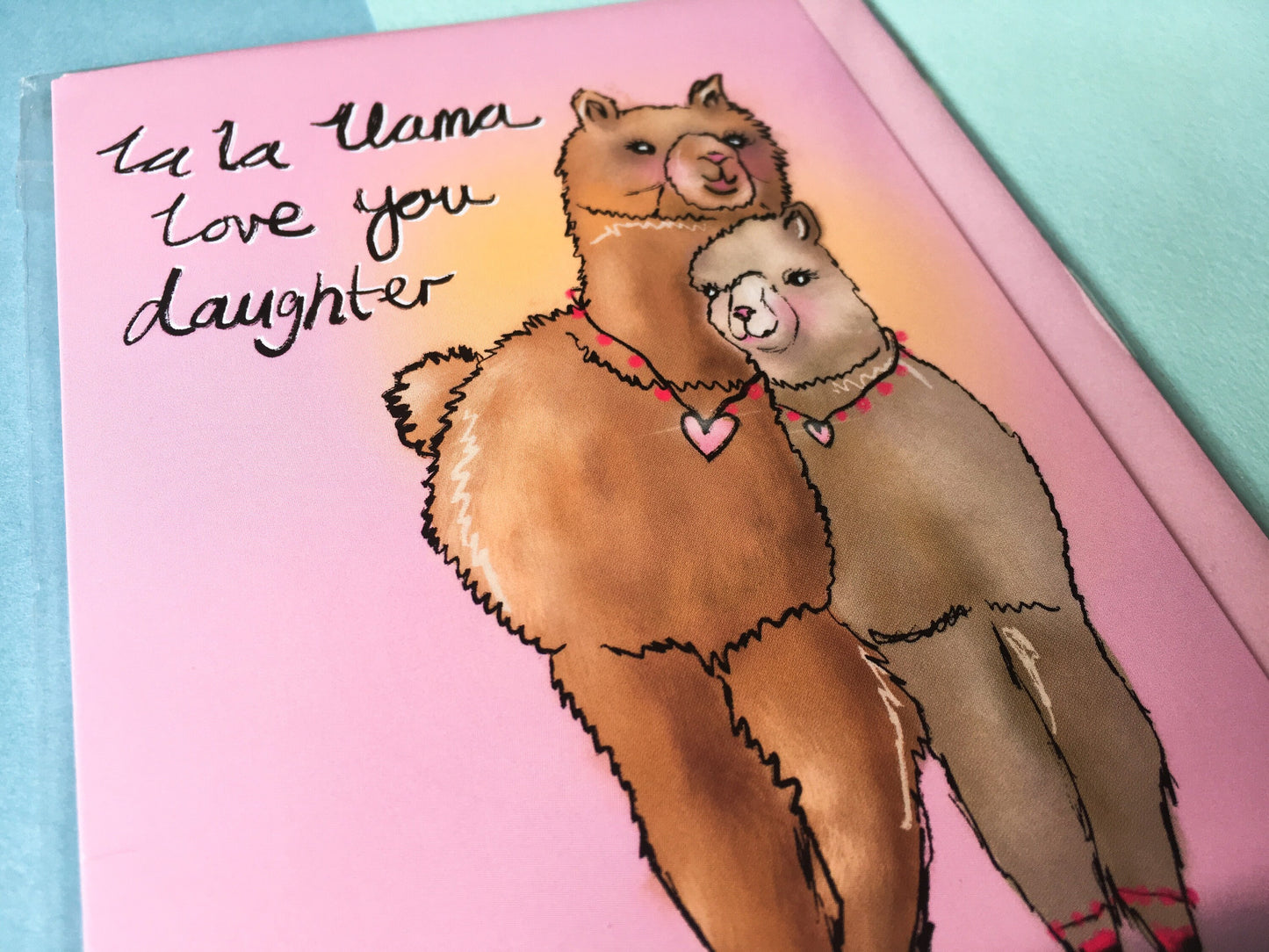 Llama Love You Daughter Card
