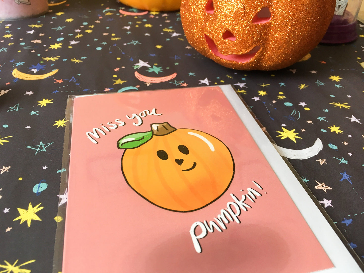 Miss You Pumpkin Card
