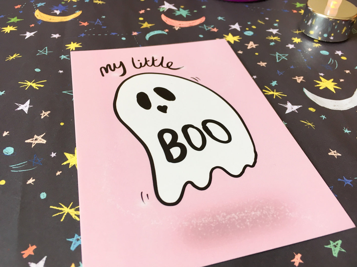 My Little Boo Postcard, Halloween Decor