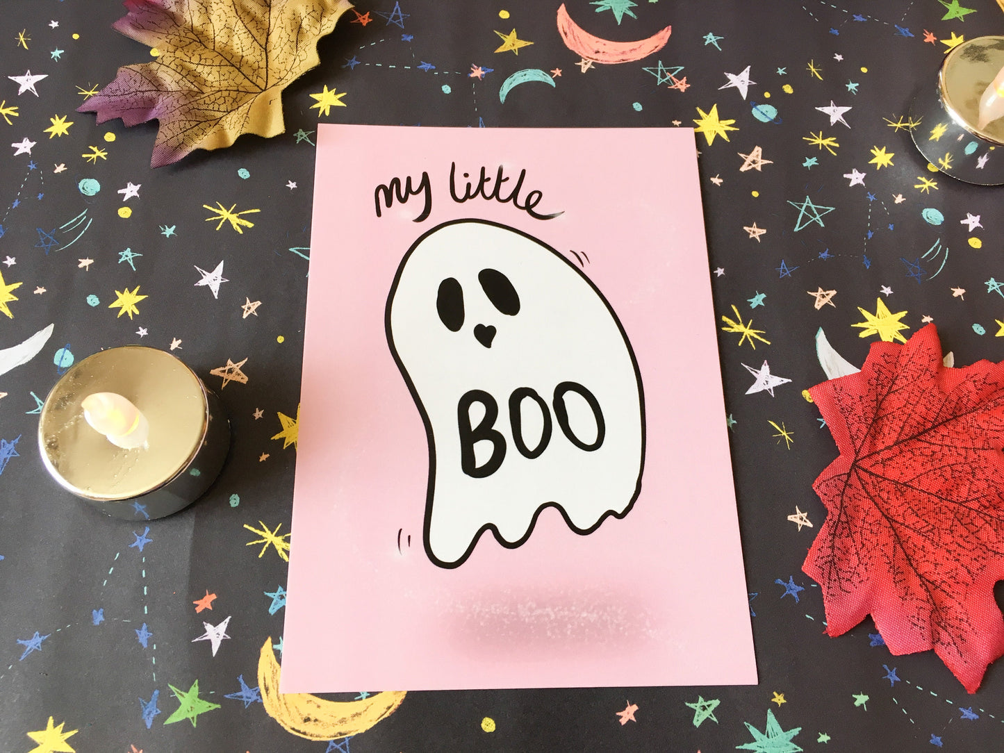 My Little Boo Postcard, Halloween Decor