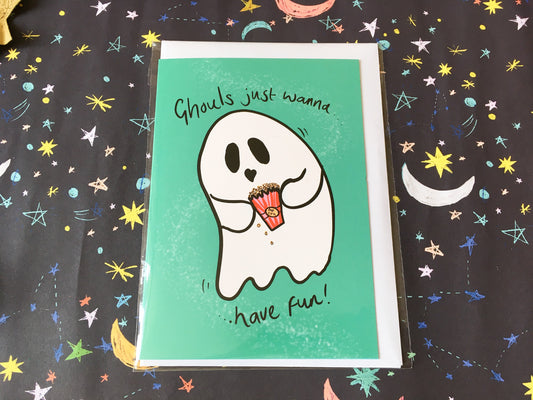 Ghouls Just Wanna Have Fun Card, Halloween Gift