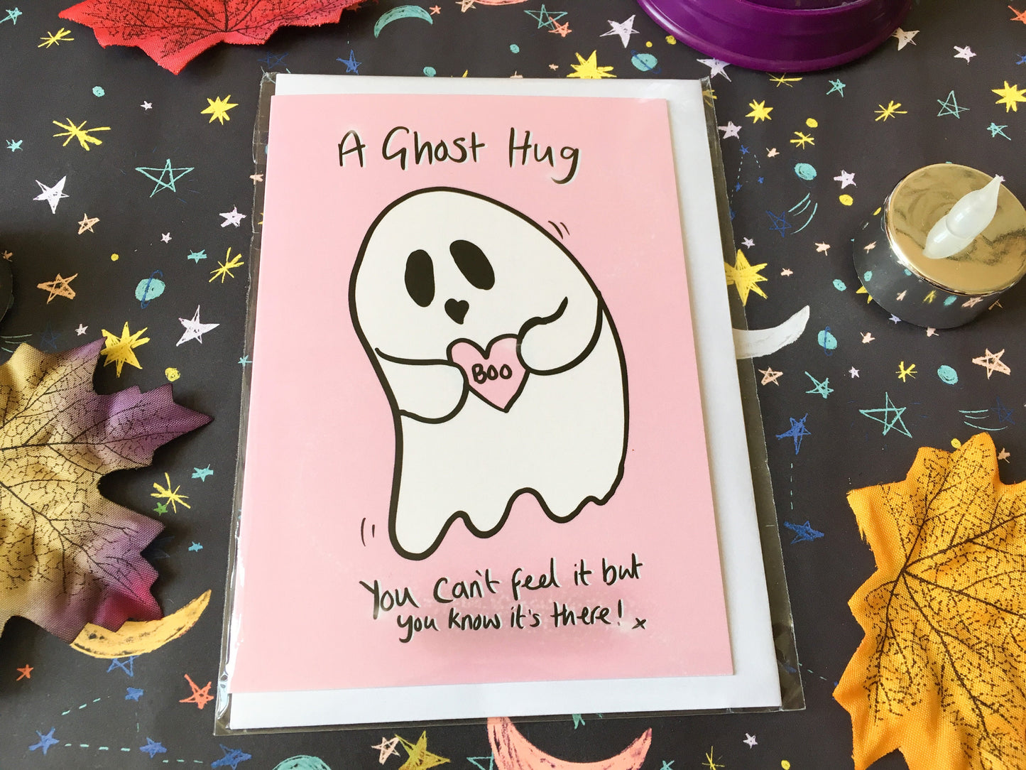 Cute Ghost Hug Card, Miss You Friend