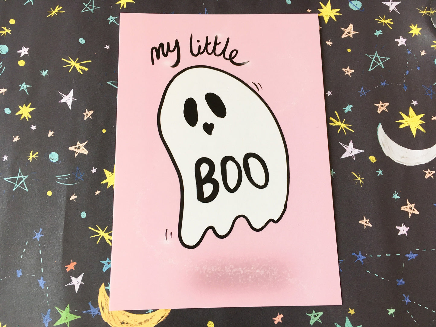 My Little Boo Postcard, Halloween Decor