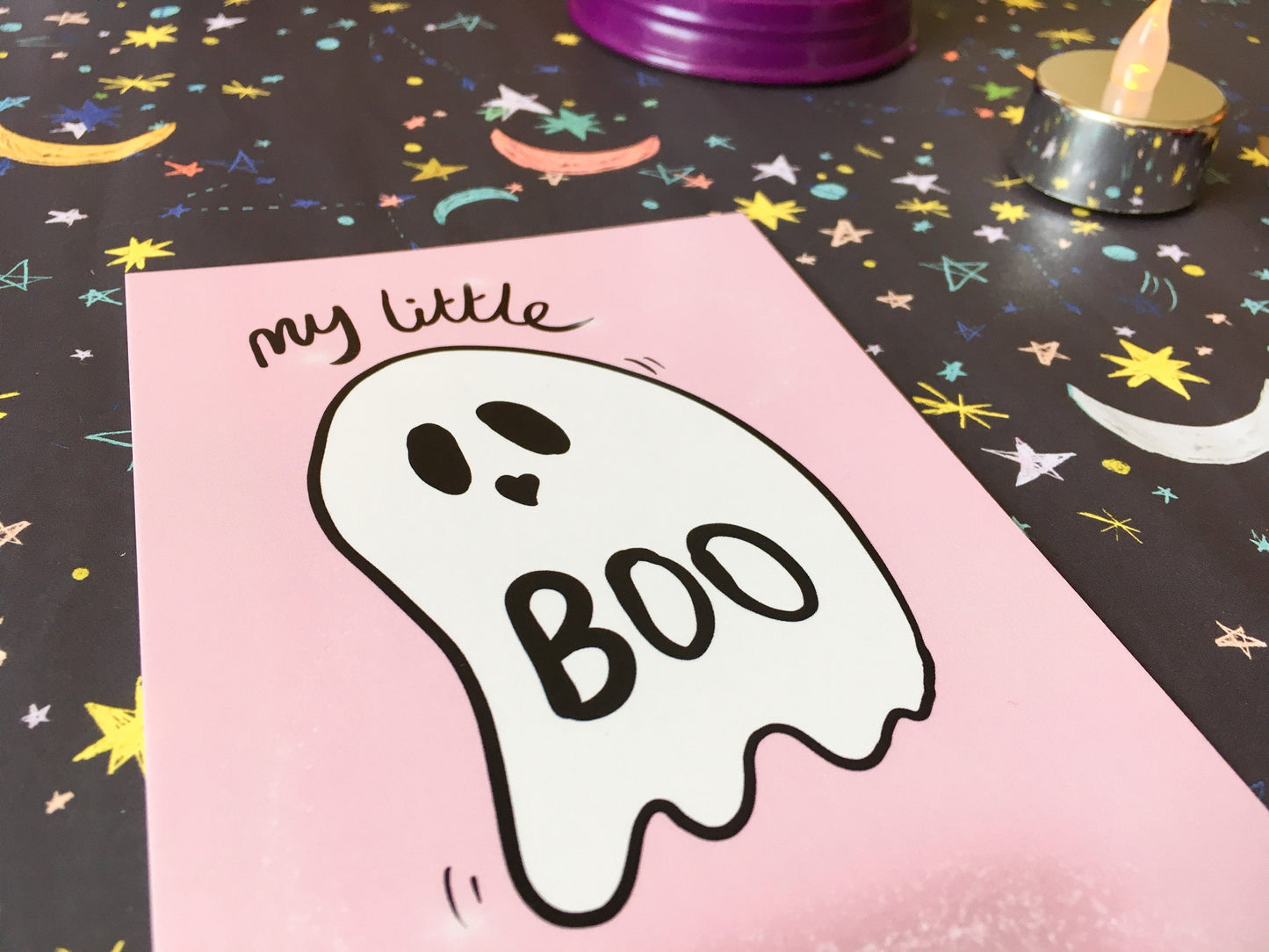 My Little Boo Postcard, Halloween Decor