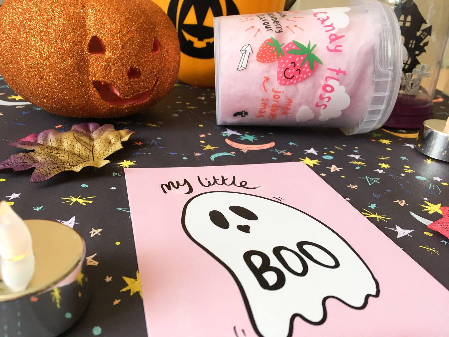 My Little Boo Postcard, Halloween Decor