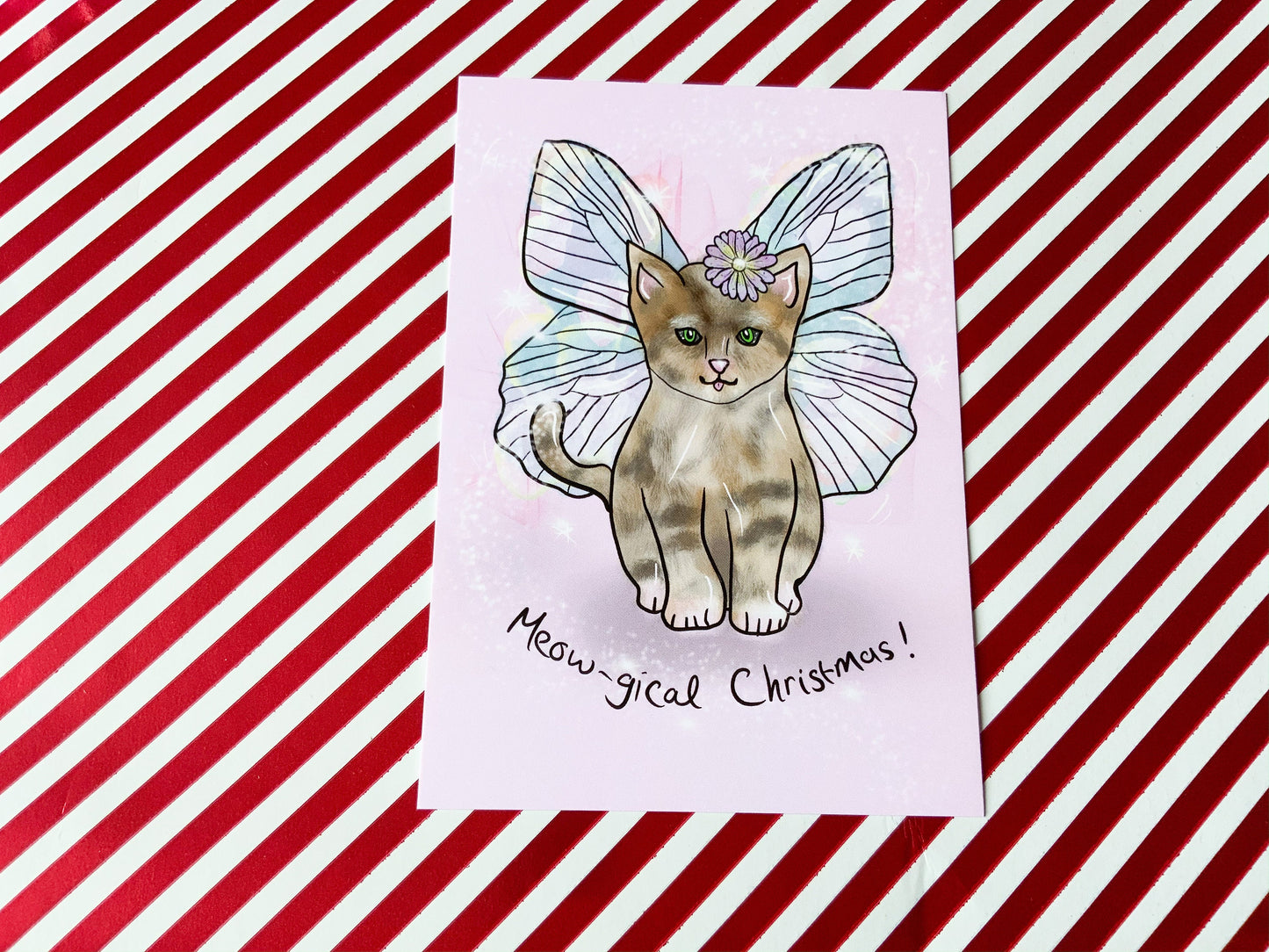 Meow-gical Christmas, Magical Cat, Cute Kitten Postcard