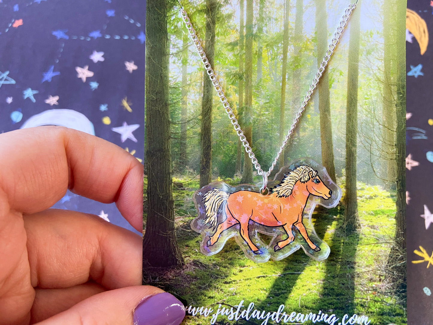 Sparkly Pony Necklace, Horse Jewellery