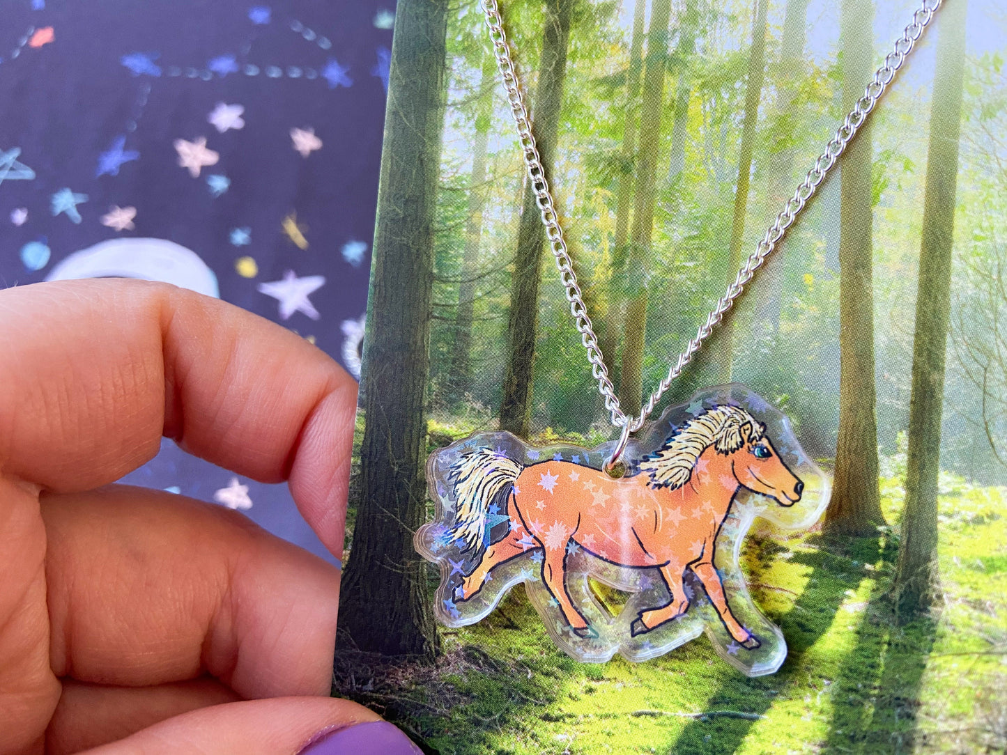 Sparkly Pony Necklace, Horse Jewellery