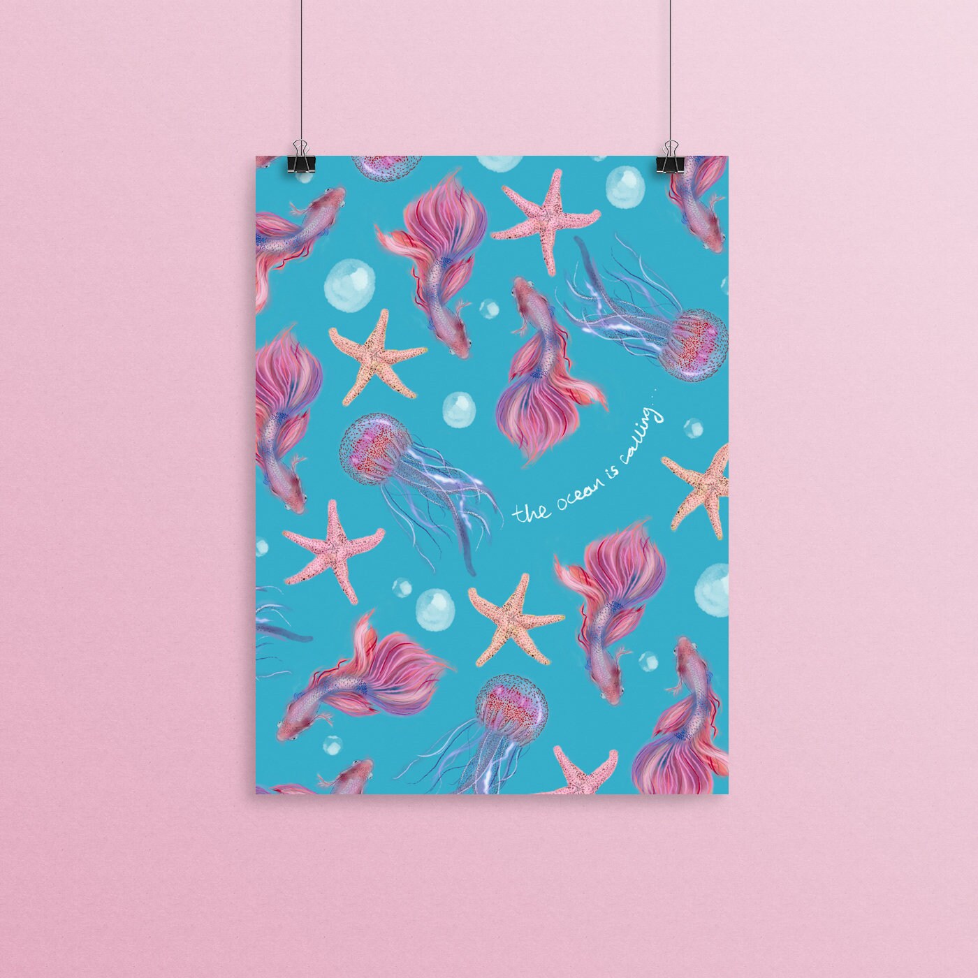 The Ocean is Calling A4 Print