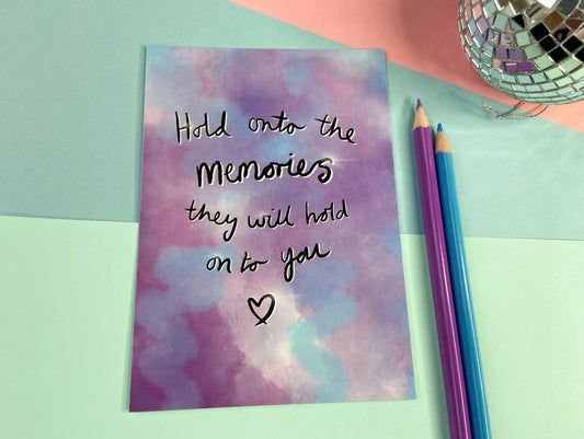 Hold onto the Memories Postcard, Swiftie Gift