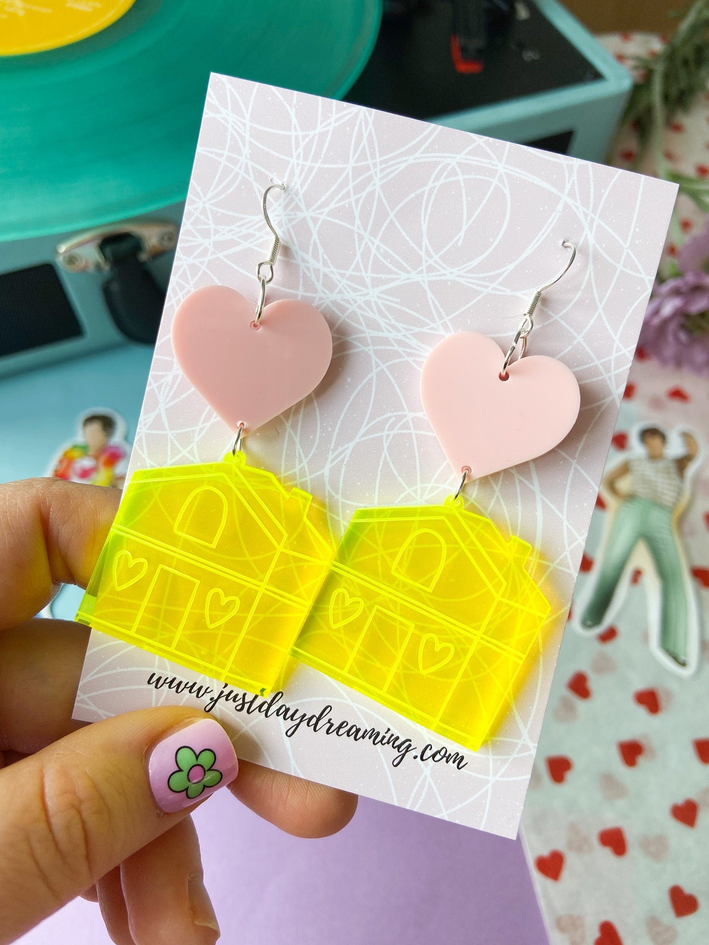 Yellow House Earrings, Harries Jewellery