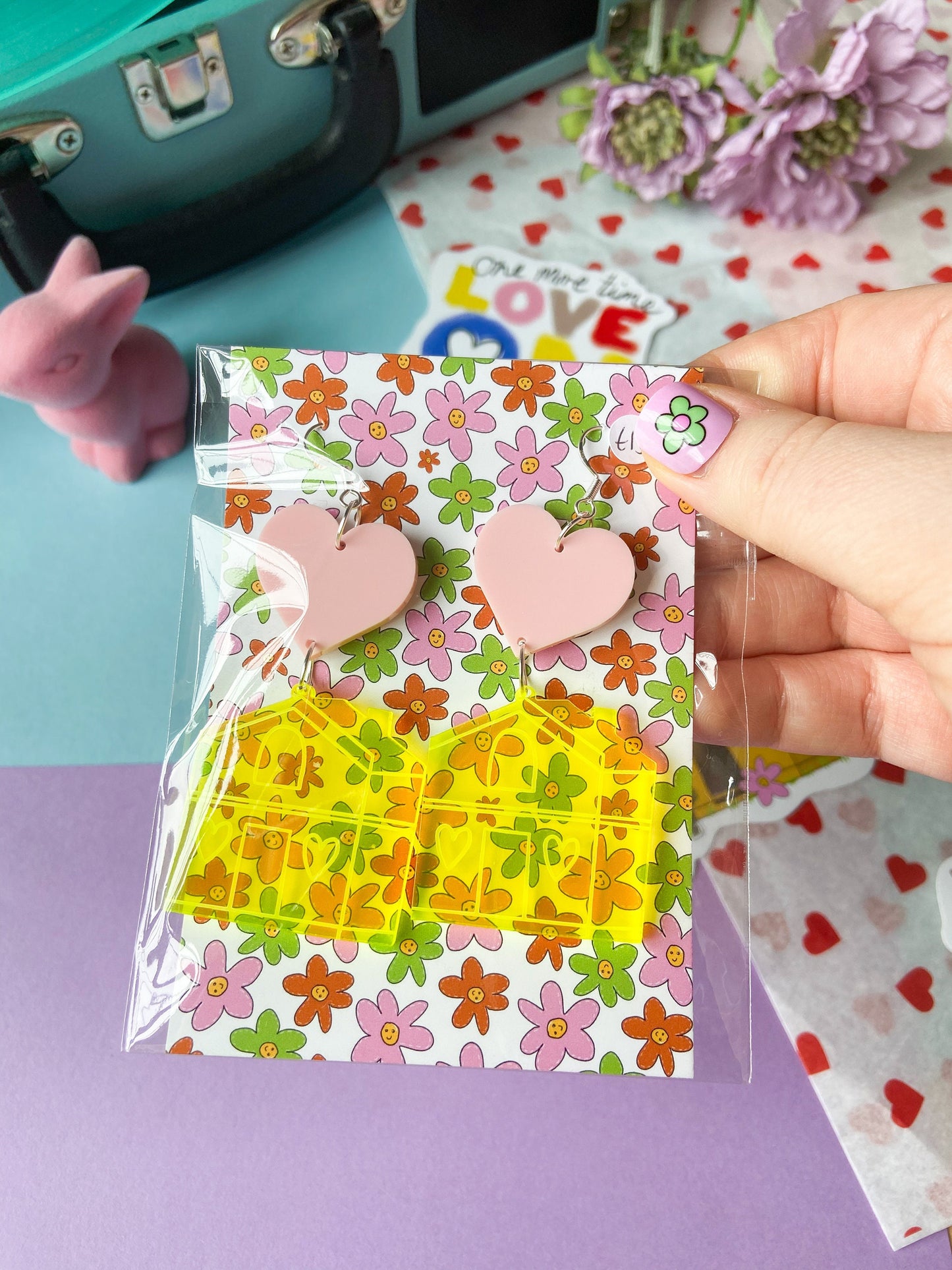 Yellow House Earrings, Harries Jewellery