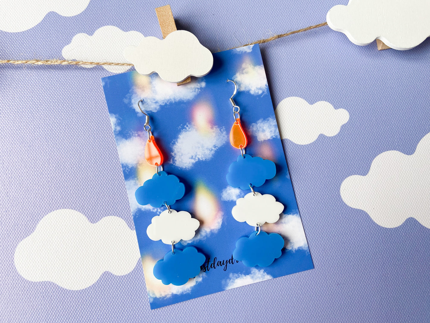 Cloud Candle Earrings, Niall Jewellery