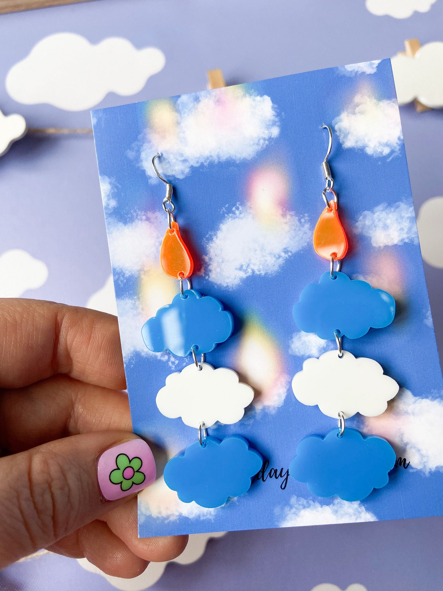 Cloud Candle Earrings, Niall Jewellery