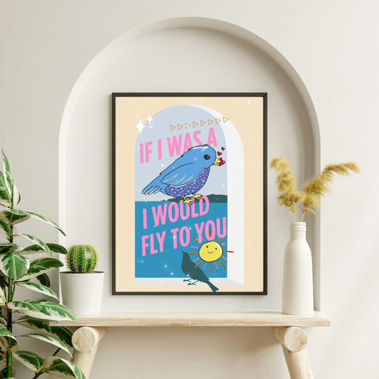Bluebird Print, Harries Gift