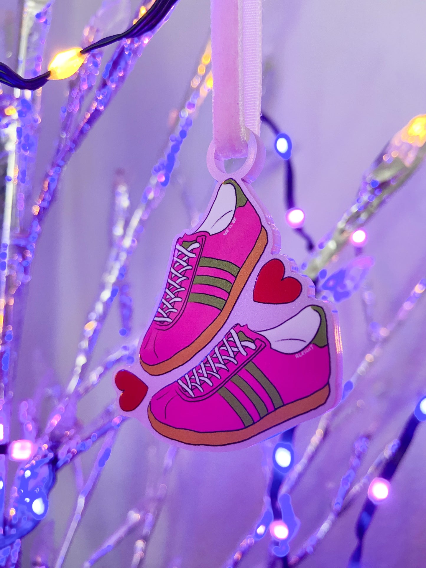 Pink Stomper Trainers Christmas Decoration, Harries Gift