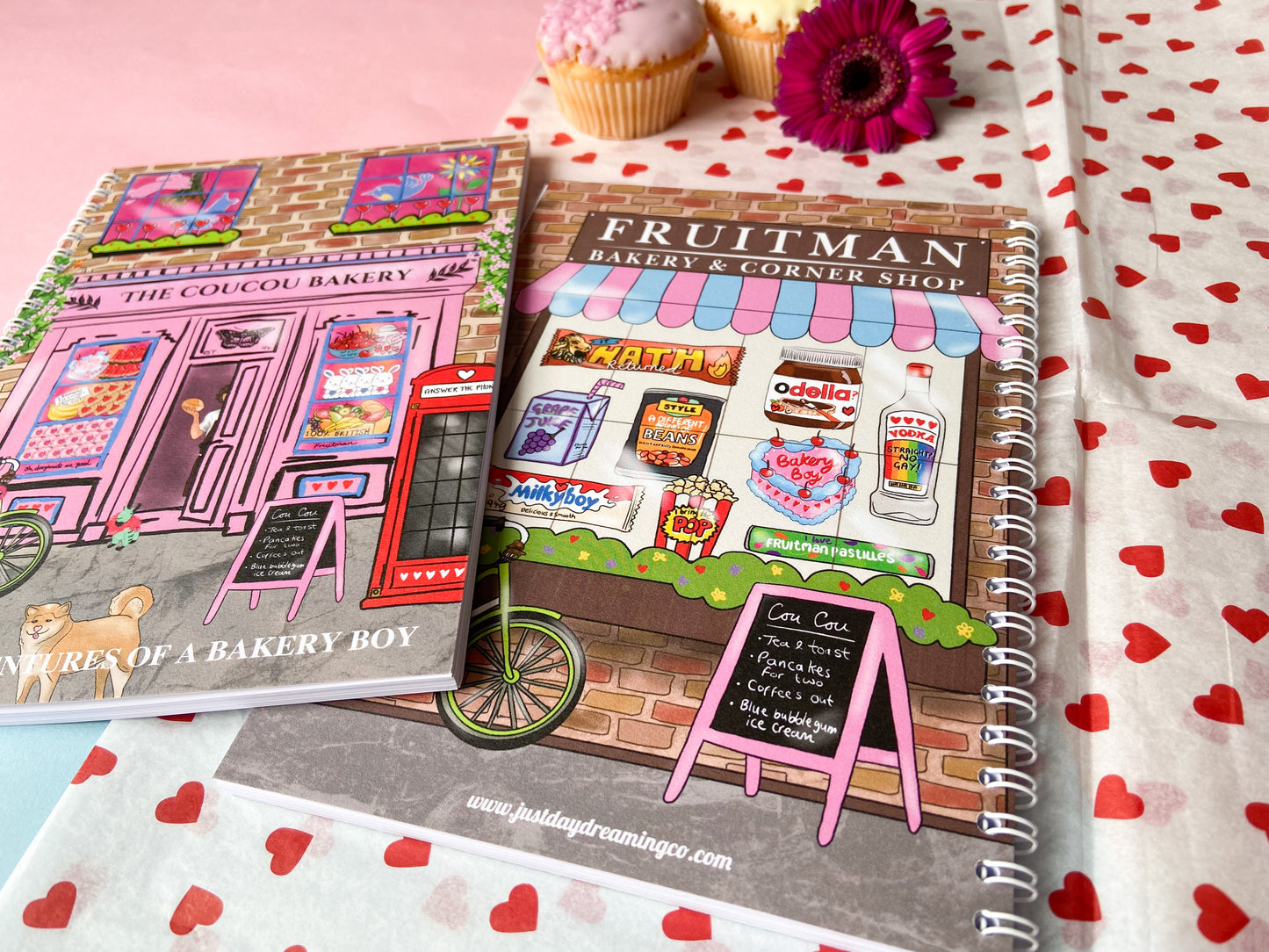 Bakery Themed Spiral Notebook, Harries Gift