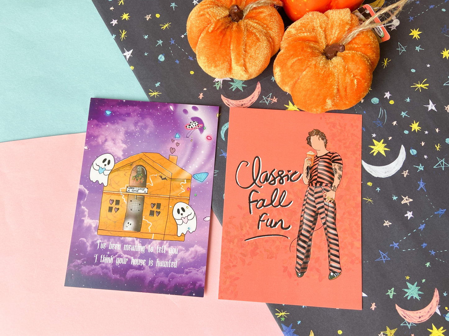 Your House is Haunted Postcard, Harries Halloween