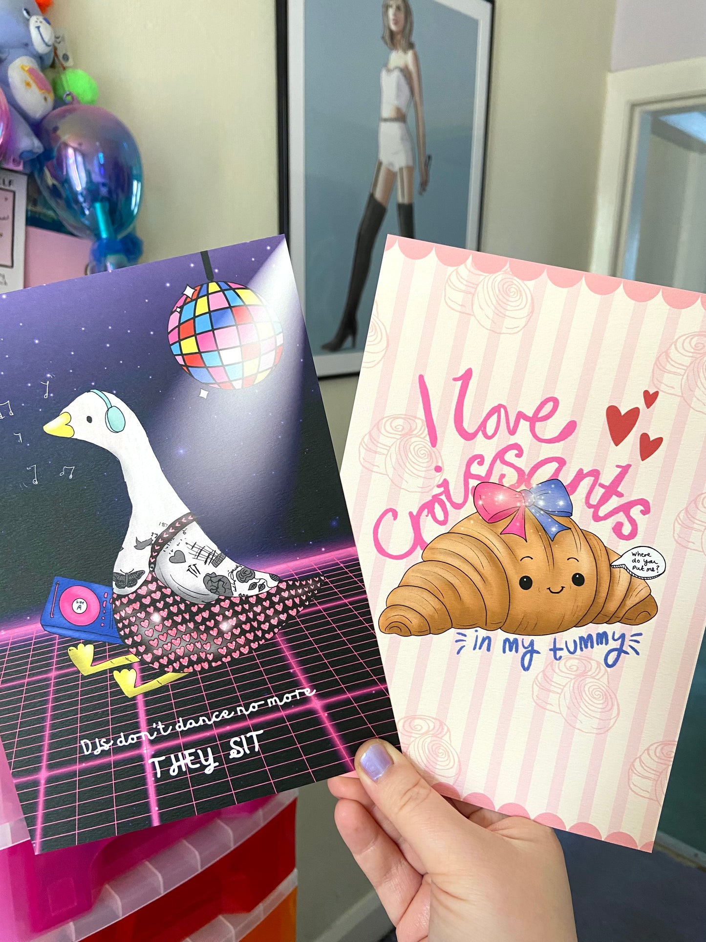 I love croissants Print, Harries Gift