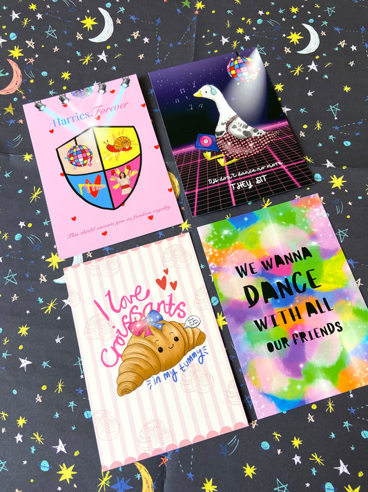 Dance with friends Postcard Set of 6, Harries Gift