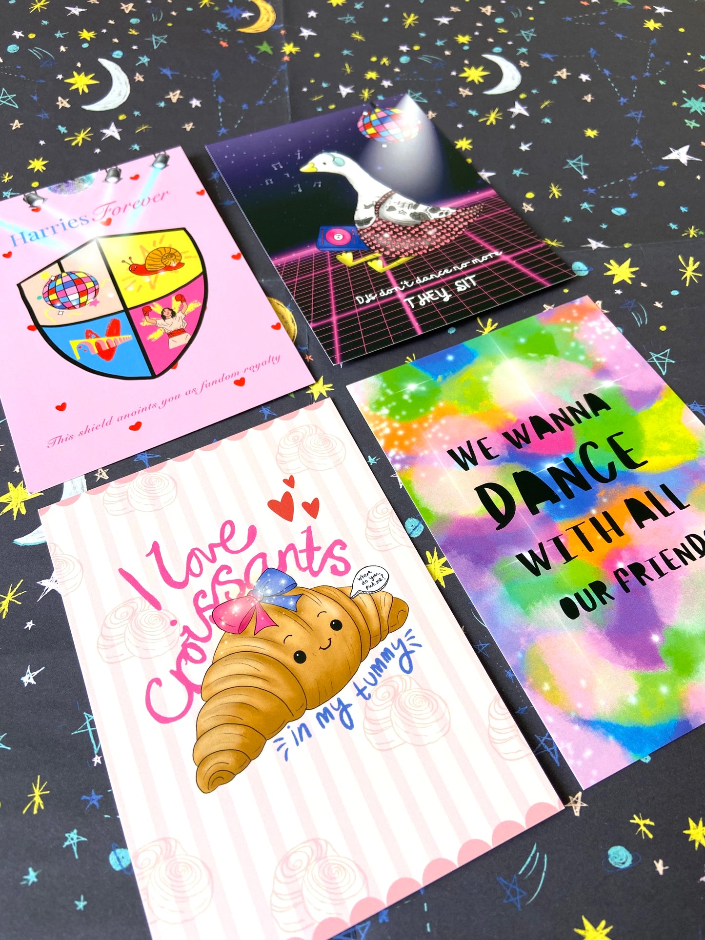 Dance with friends Postcard Set of 6, Harries Gift