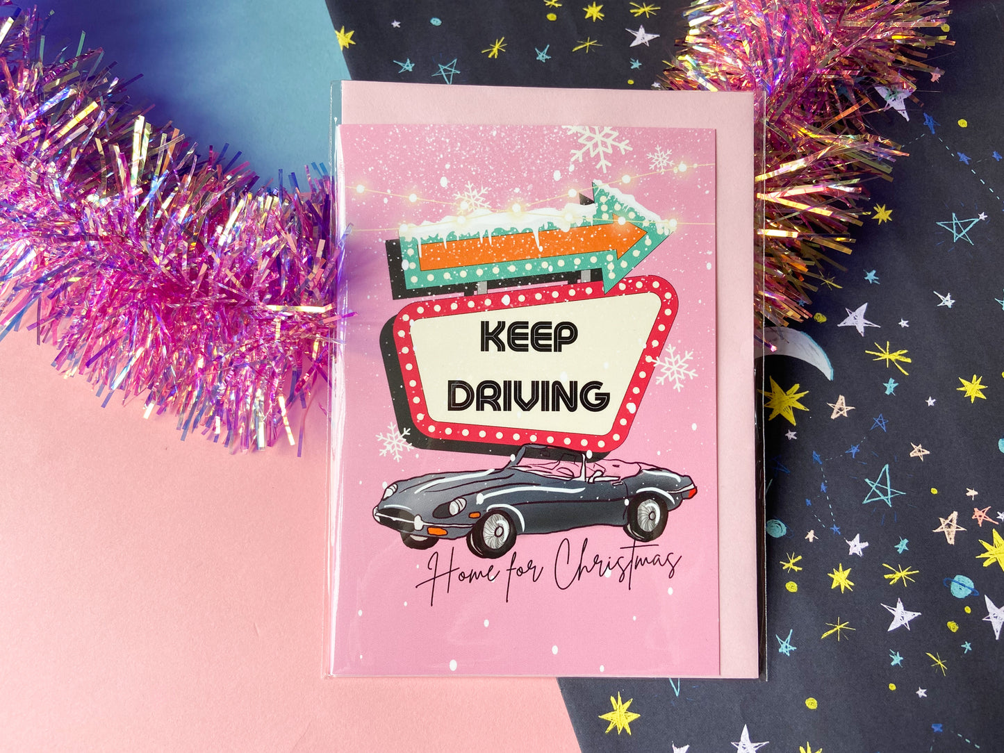 Keep Driving Christmas Card, Harries Card