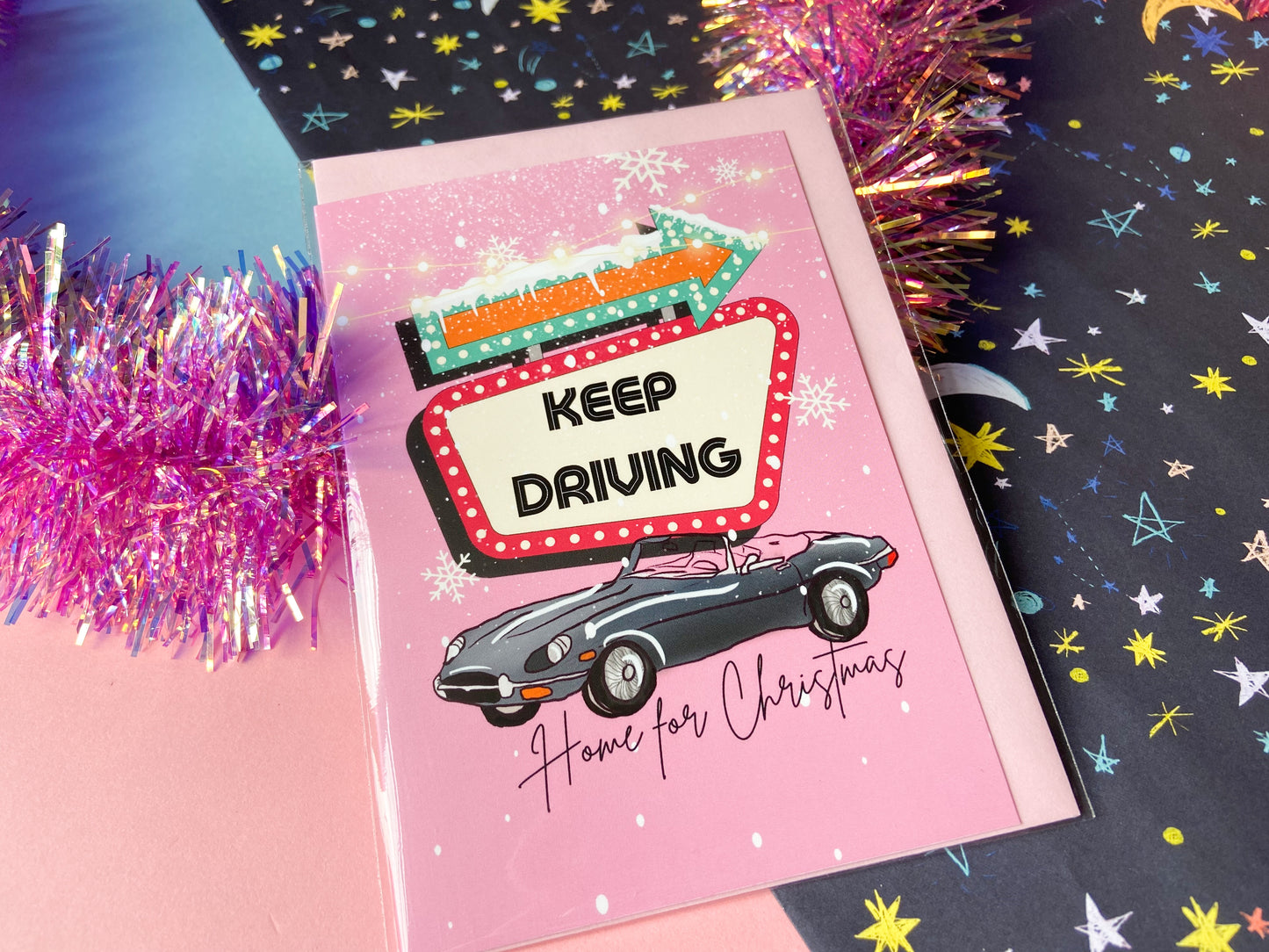 Keep Driving Christmas Card, Harries Card