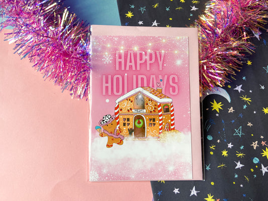 Happy Holidays House Christmas Card, Harries Card