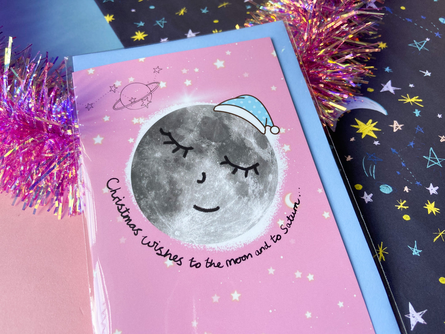 Moon to Saturn Swiftie Christmas Card