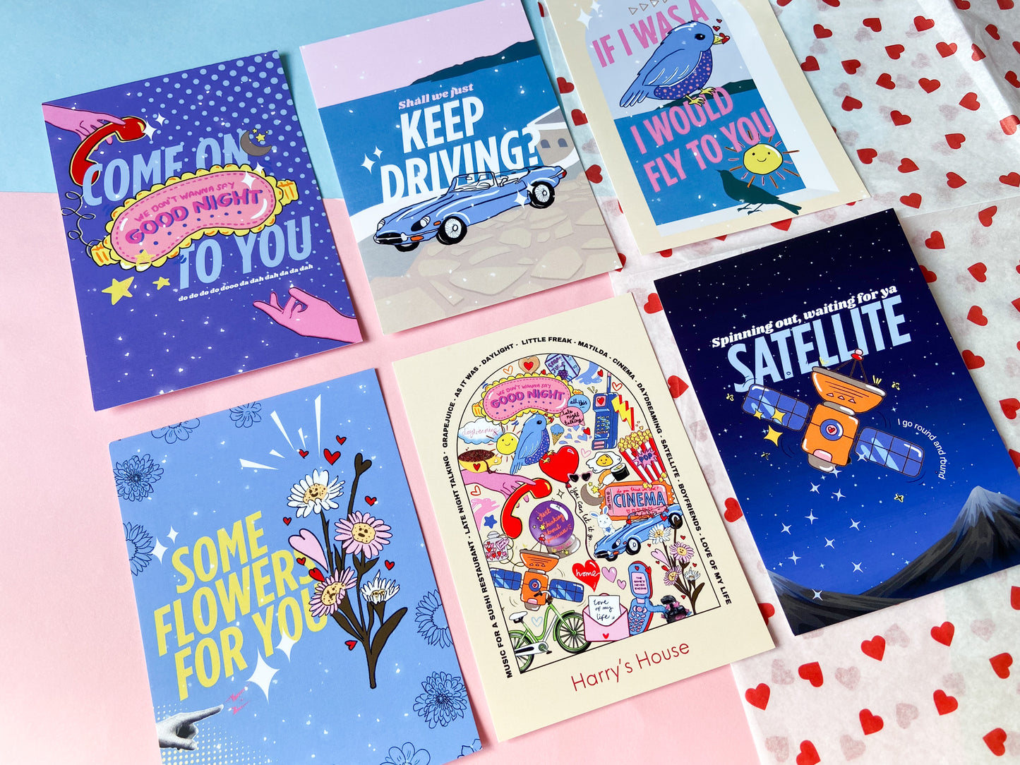 Flowers For You Postcard Set of 6, Harries Gift