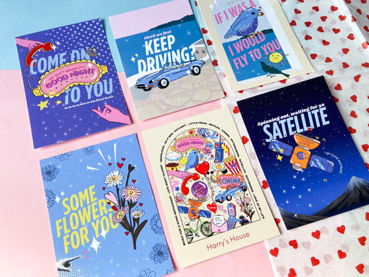 Flowers For You Postcard Set of 6, Harries Gift