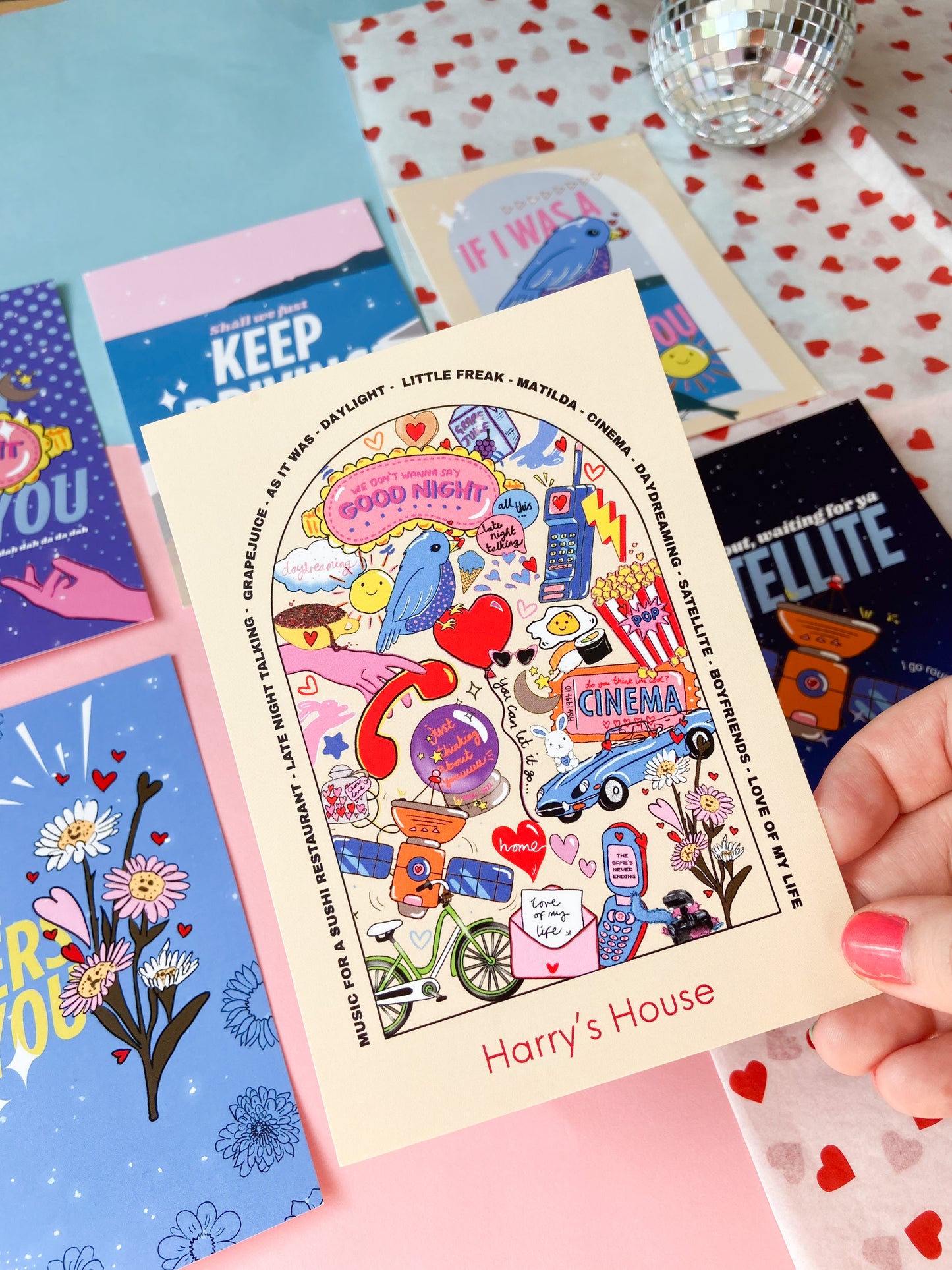 Flowers For You Postcard Set of 6, Harries Gift