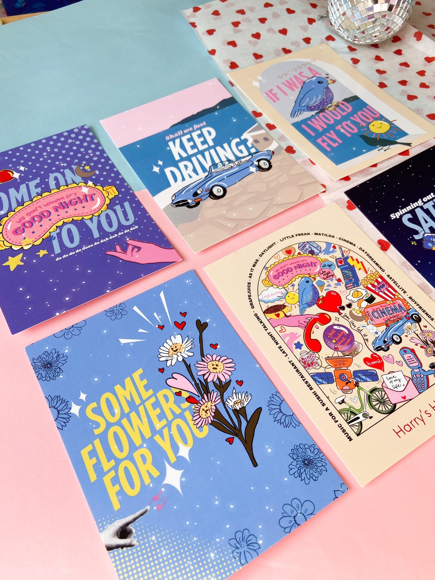 Flowers For You Postcard Set of 6, Harries Gift